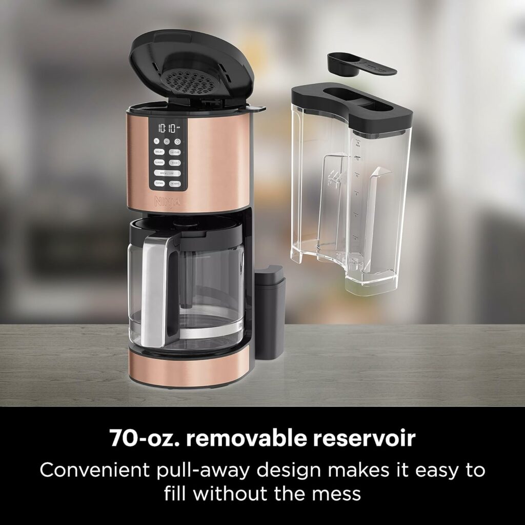 Ninja CE251 Programmable Brewer, with 12-cup Glass Carafe, Black and Stainless Steel Finish