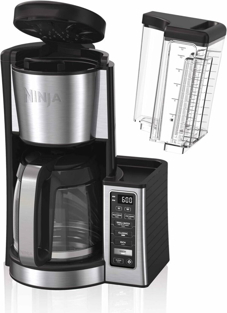 Ninja CE251 Programmable Brewer, with 12-cup Glass Carafe, Black and Stainless Steel Finish